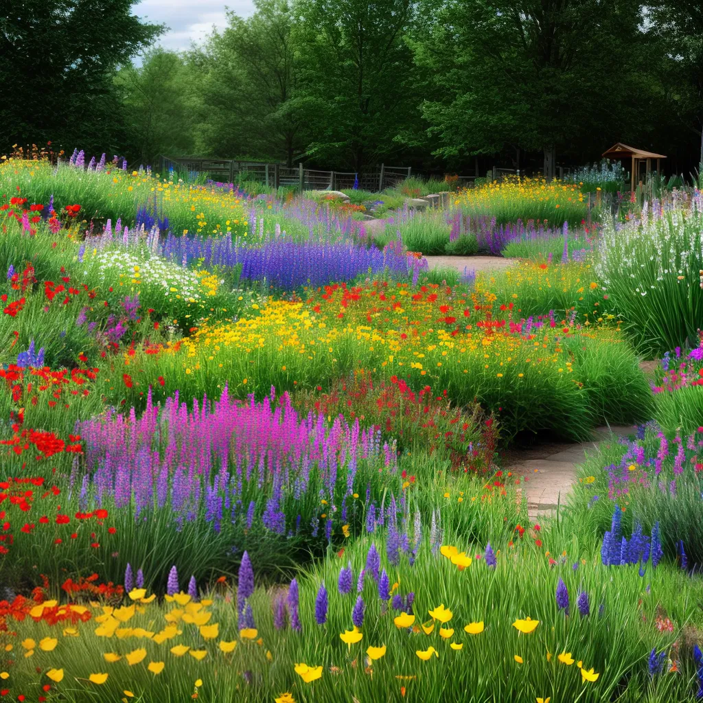 jardim selvagem flores coloridas natureza 1