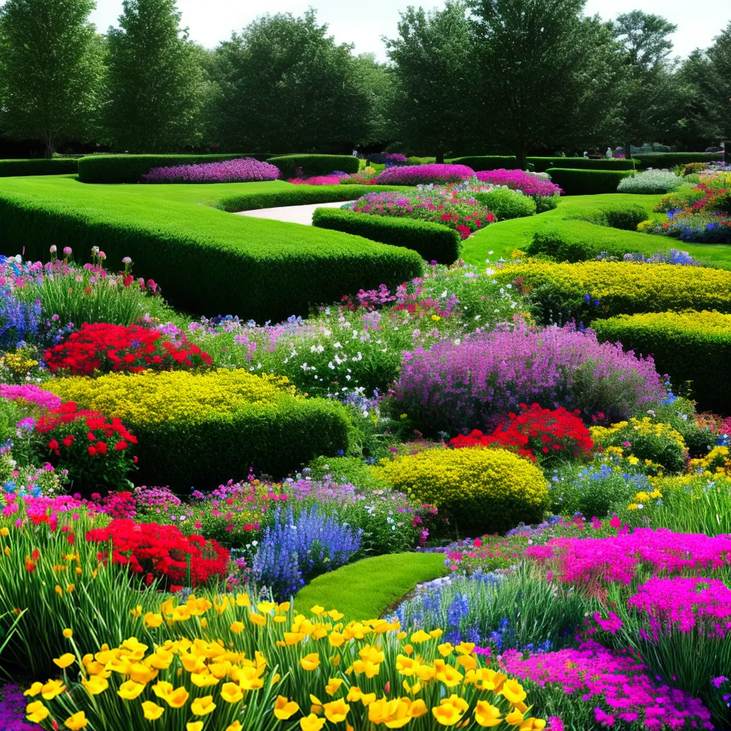 jardim colorido flores variedade