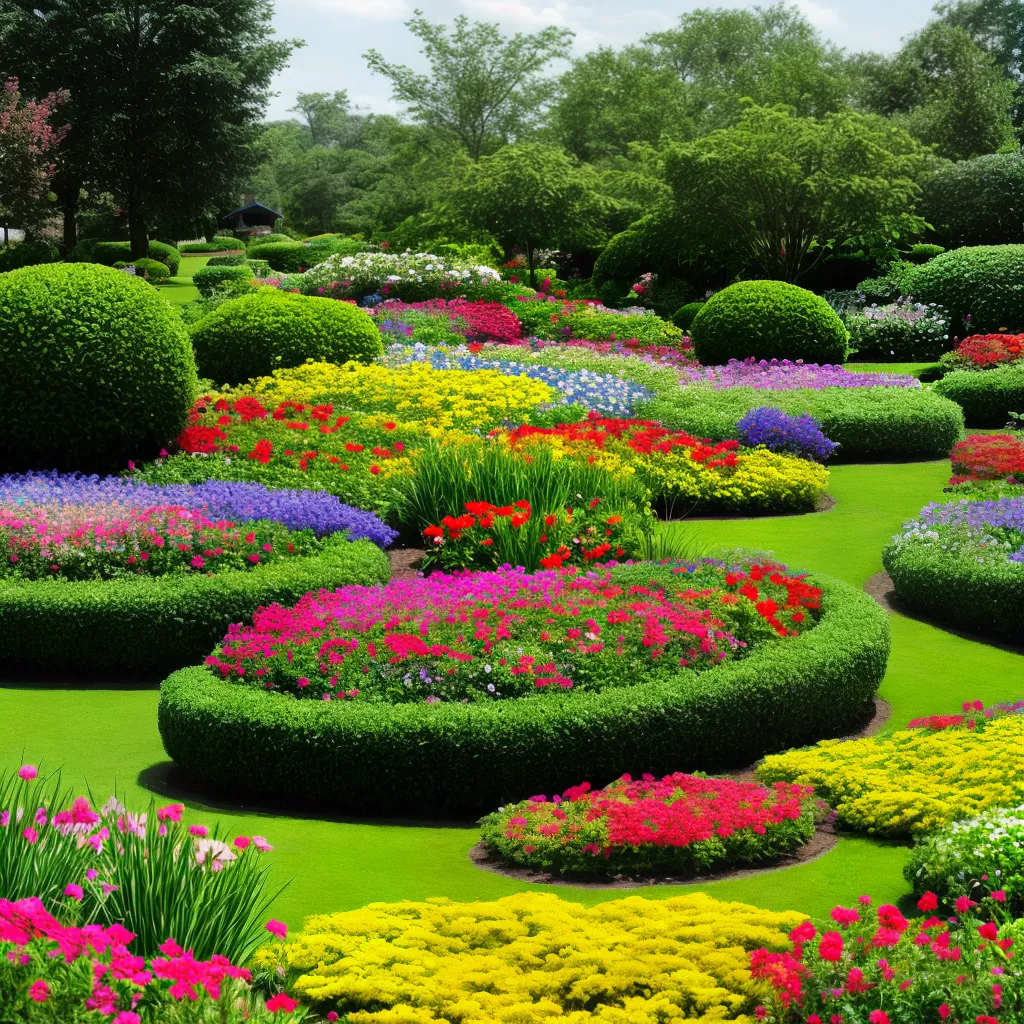 jardim flores coloridas harmonia