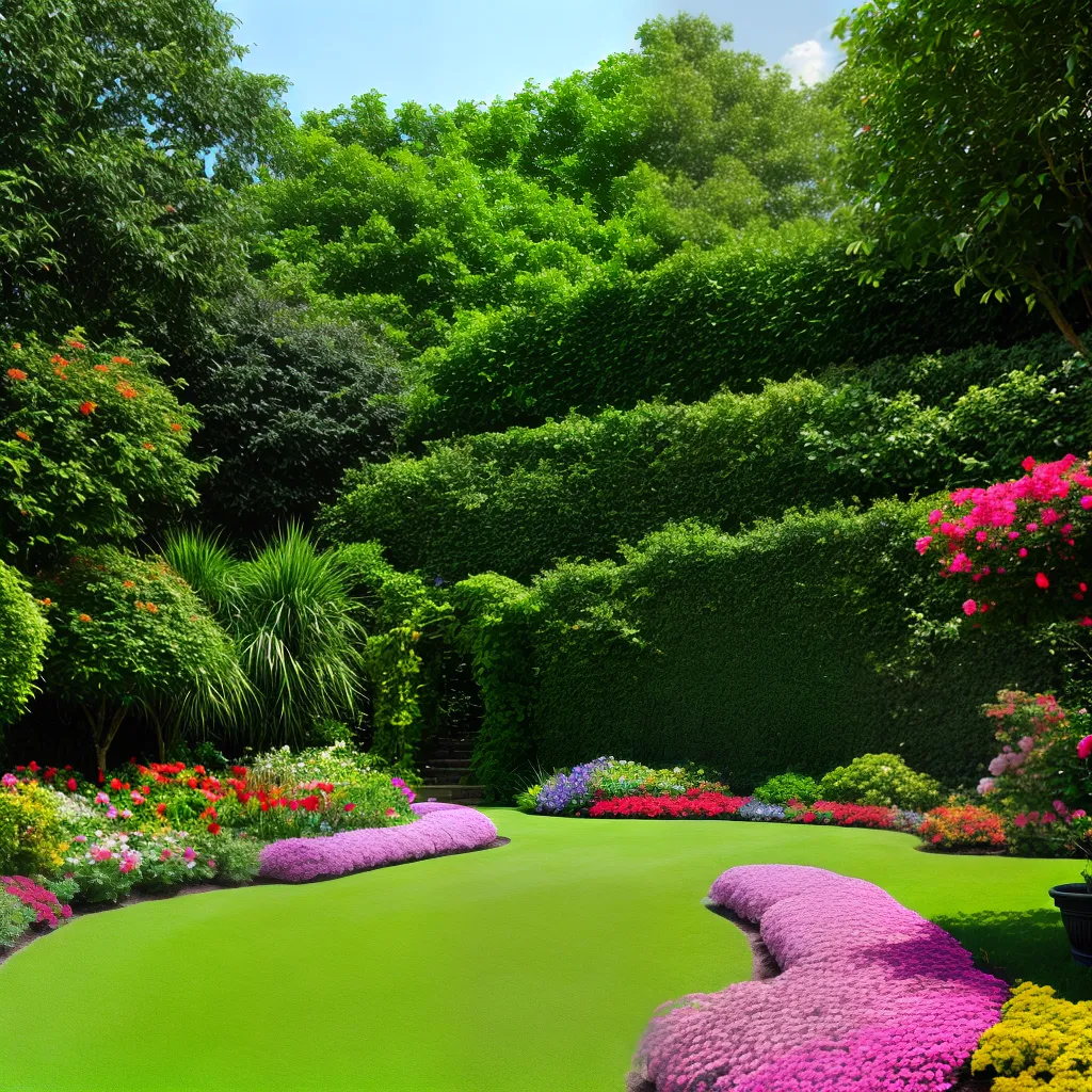 jardim flores vibrante diversidade sombra