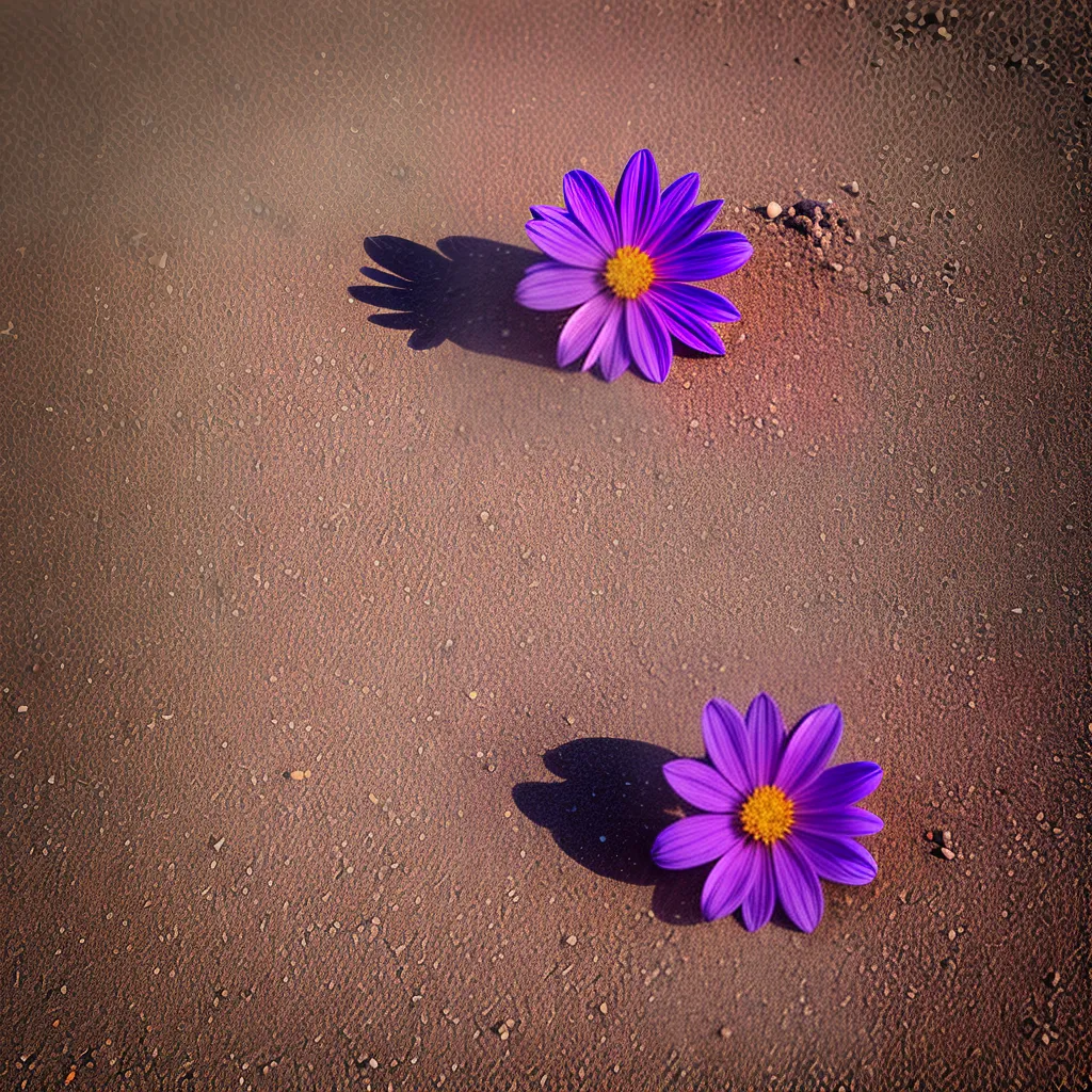 flor roxa deserto resiliencia