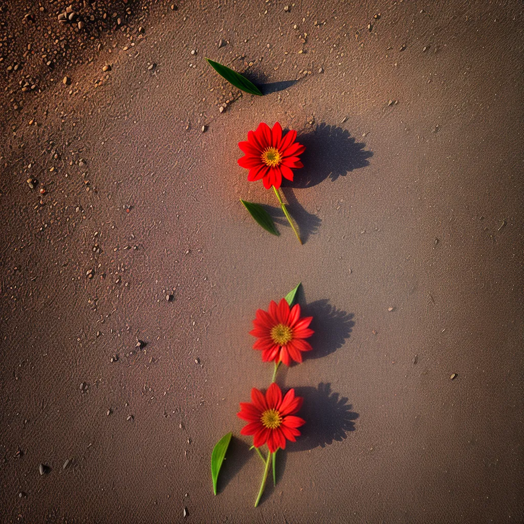flor vermelha deserto resiliencia