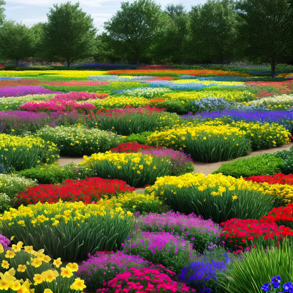 jardim colorido flores hipoalergenicas