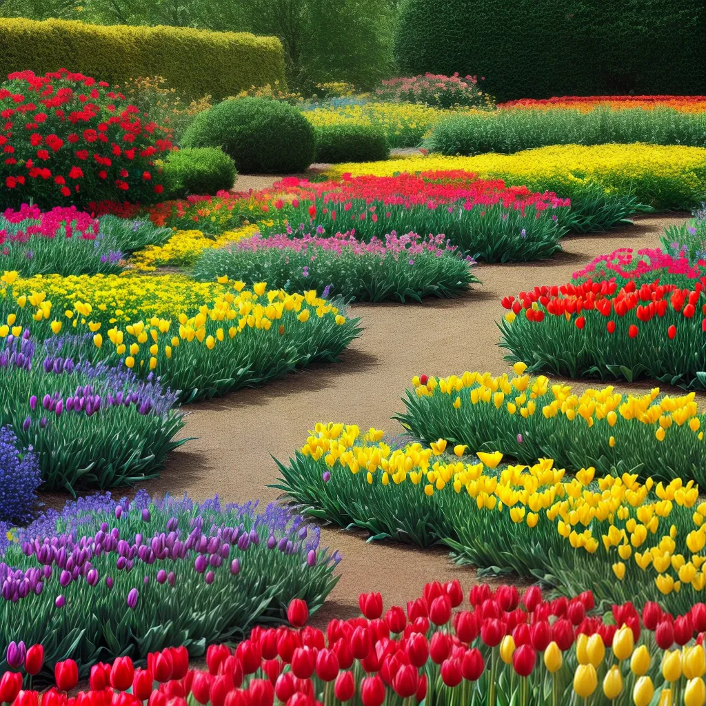 jardim perene flores coloridas