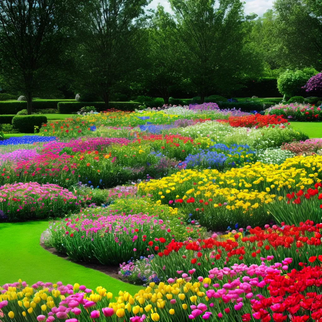 jardim perene flores vibrantes