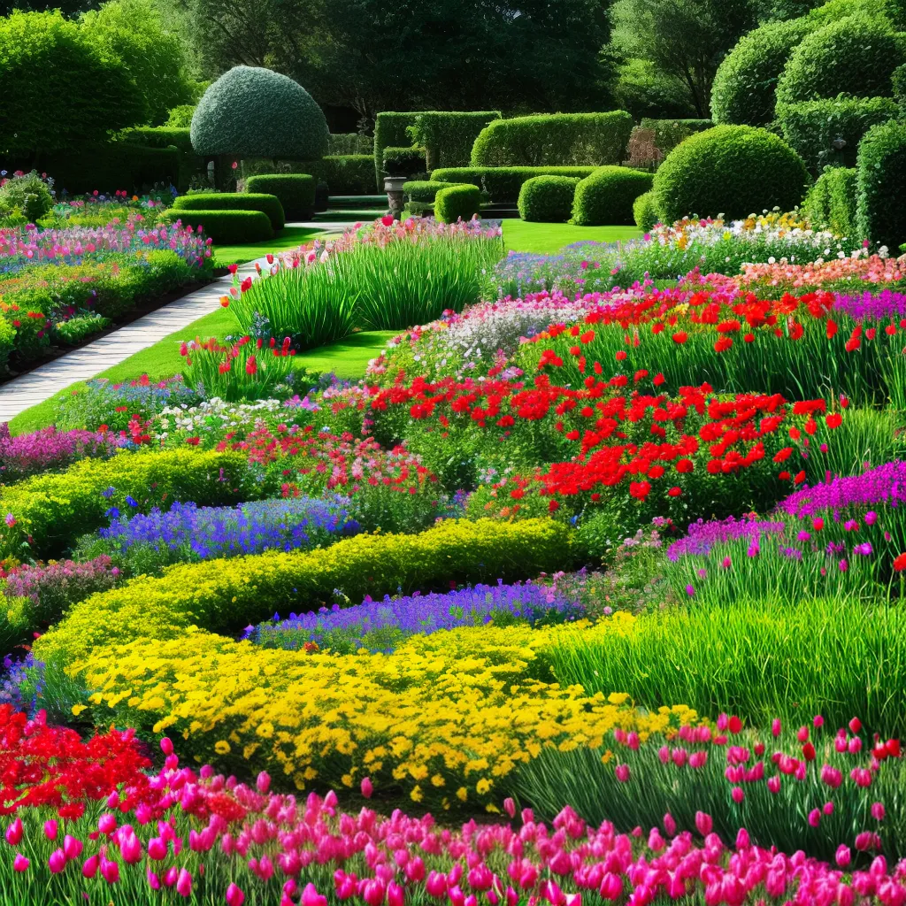 jardim flores perenes coloridas