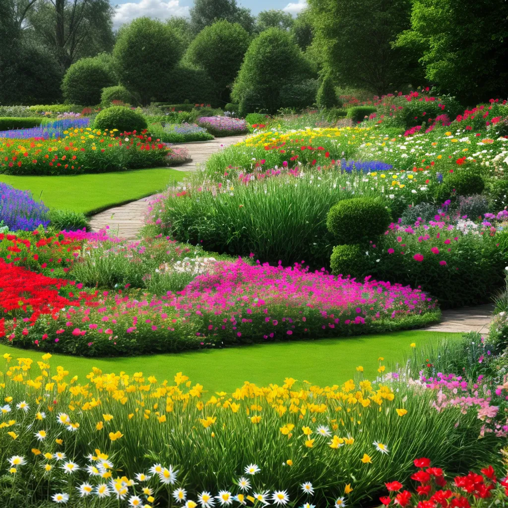 jardim perene flores coloridas 1