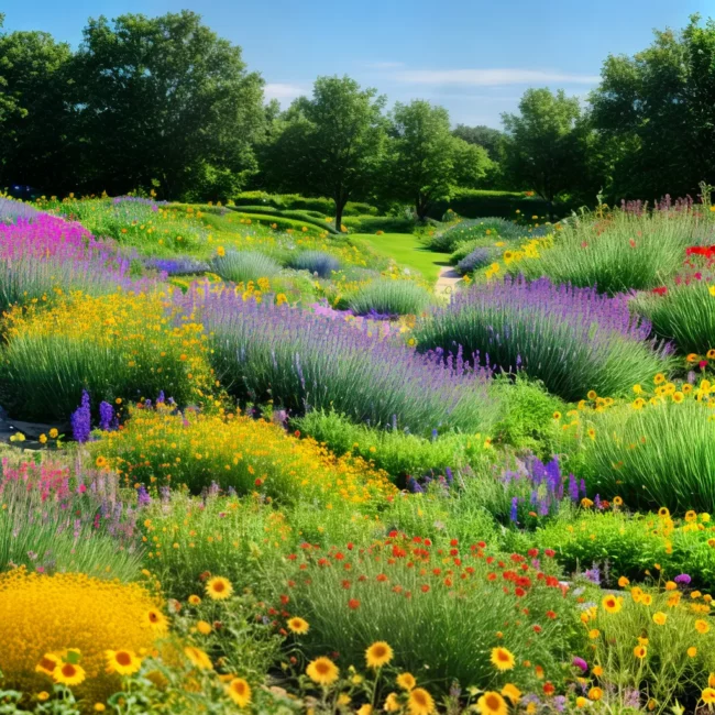 jardim medicinal flores coloridas tranquilidade