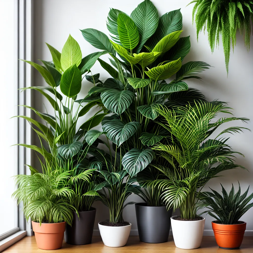 jardim interno colorido plantas folhagens