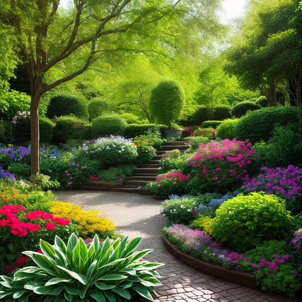 jardim interno colorido flores sol