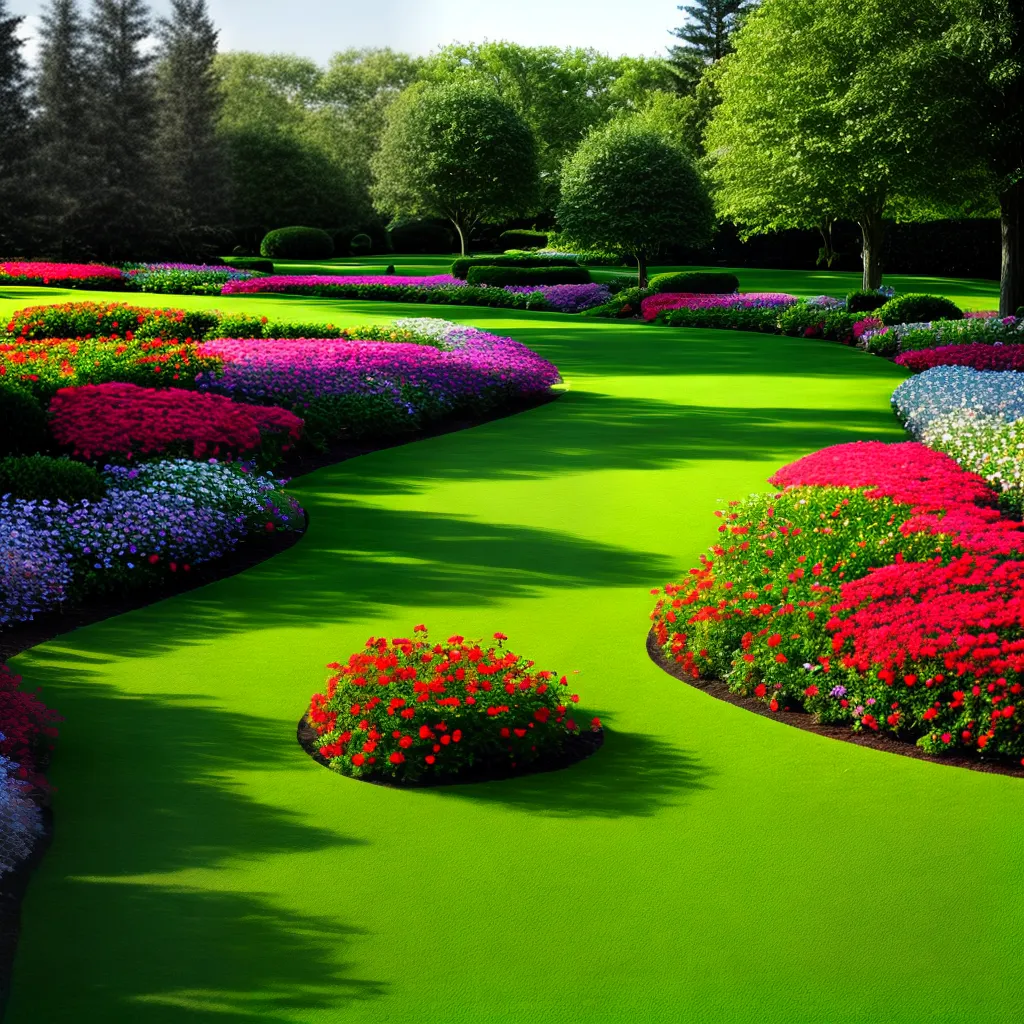 gramado verde estacoes flores cuidado