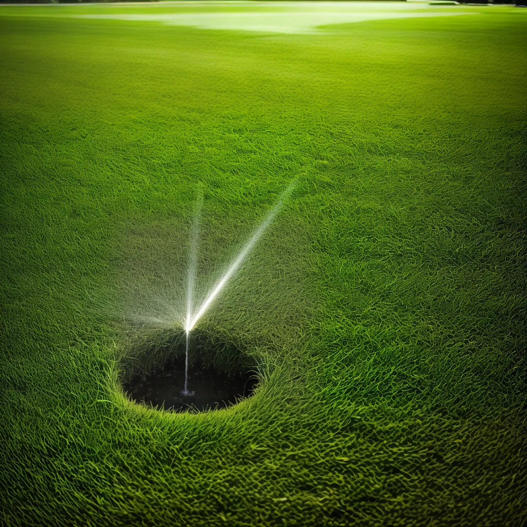 gramado verde sol sprinkler