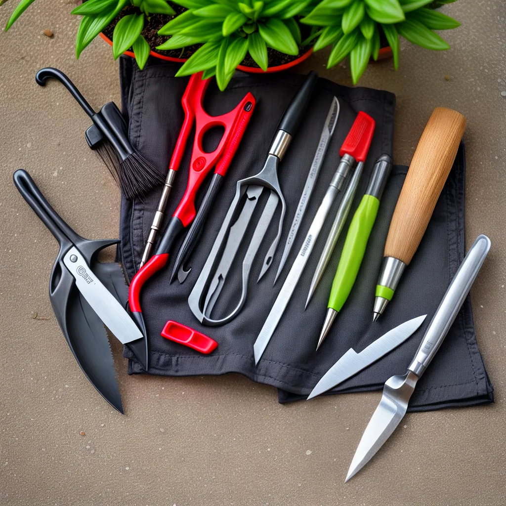 ferramentas jardinagem limpas organizadas