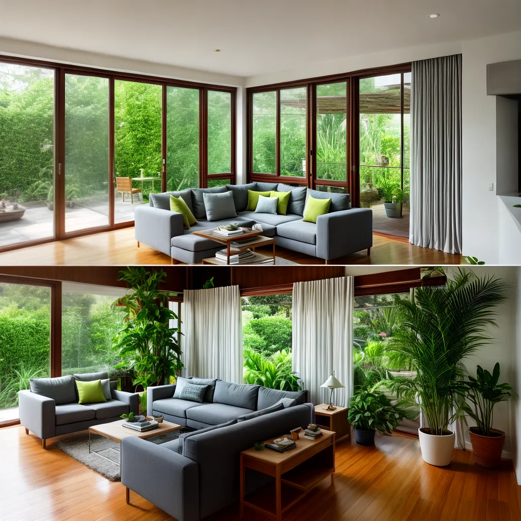 sala jardim verde tranquilidade