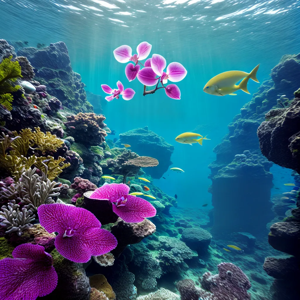 orquideas aquaticas beleza submersa