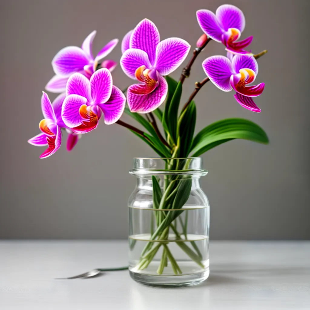 orquidea roxa broto vidro