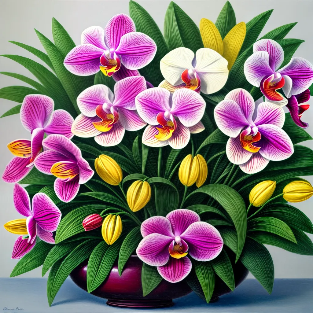 pintura orquideas artes inspiracao