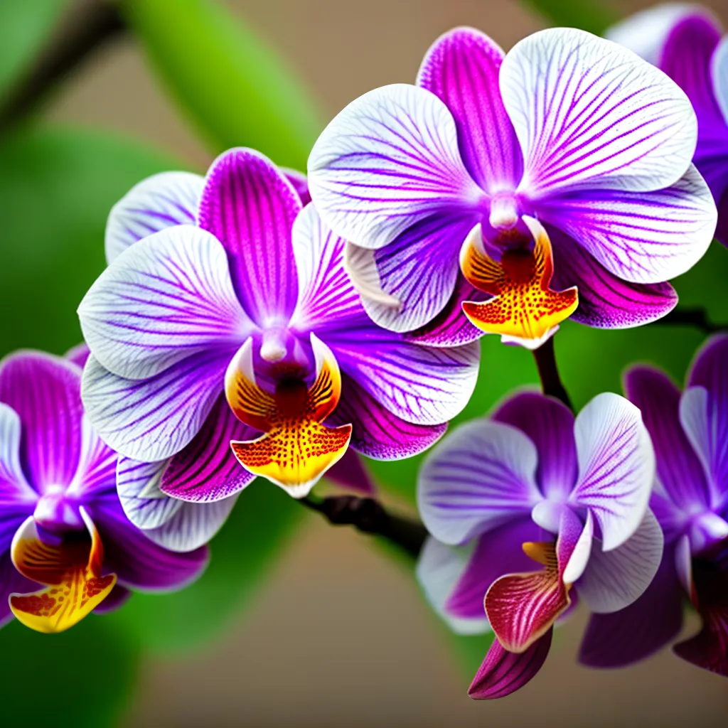 orquidea vibrante petalas cores