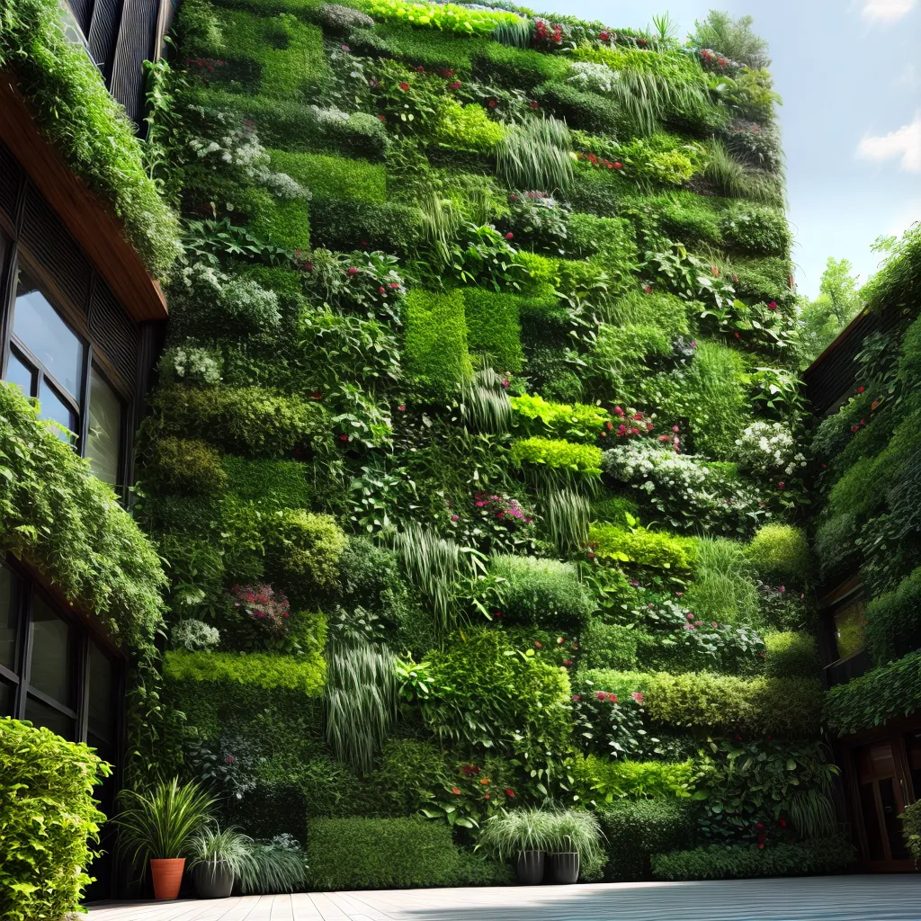 jardim vertical verde variedade