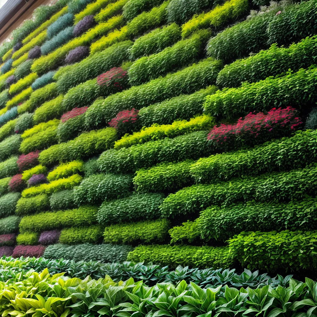 jardim vertical verde folhagens hortalicas