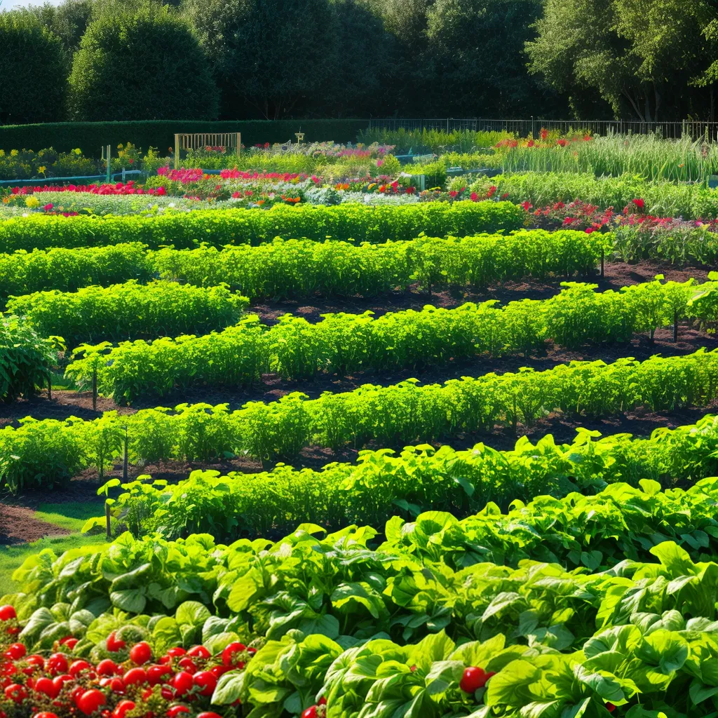 horta verdejante vegetais sol brilhante horta verdejante vegetais sol brilhante