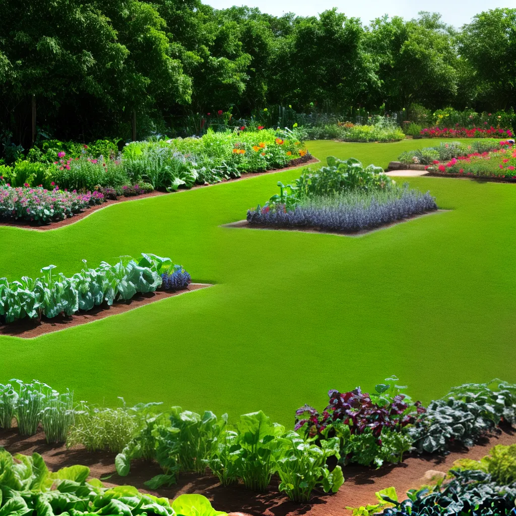 horta folhas verdes vibrantes