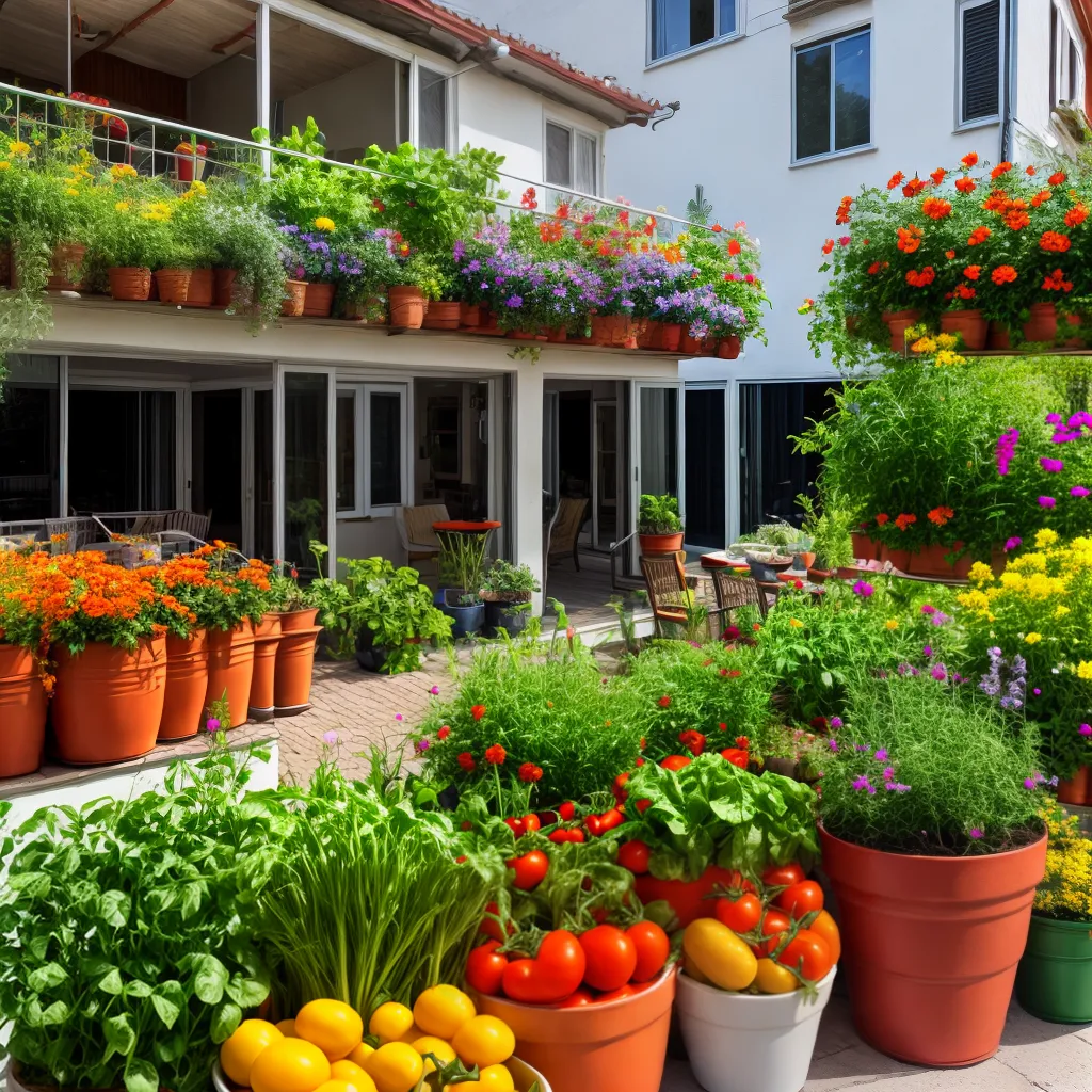 horta urbana variedade legumes pots