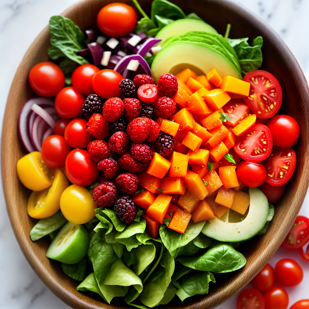salada colorida vegetais frescos