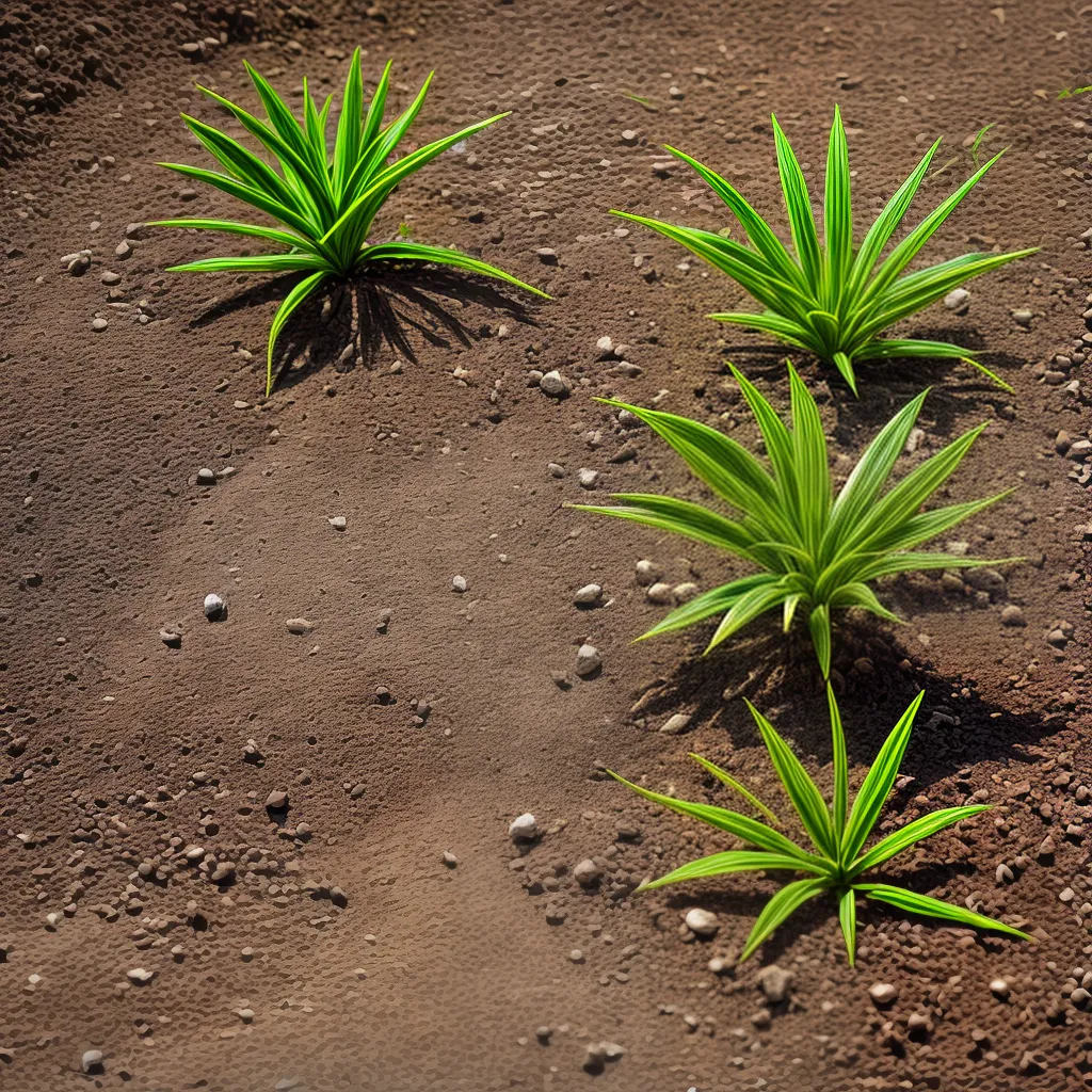 planta verde solo ralado salinidade