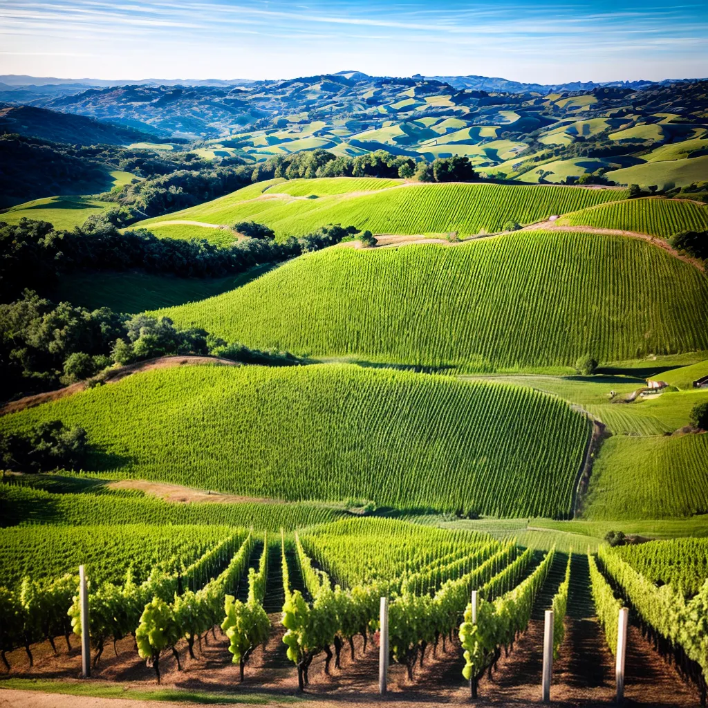 vinhedo verdejante colinas soleiras uvas vinhedo verdejante colinas soleiras uvas