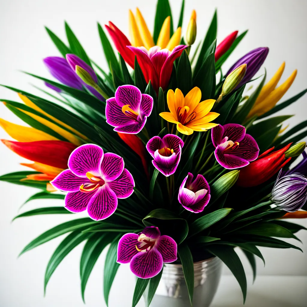 bouquet exotico flores cores vida