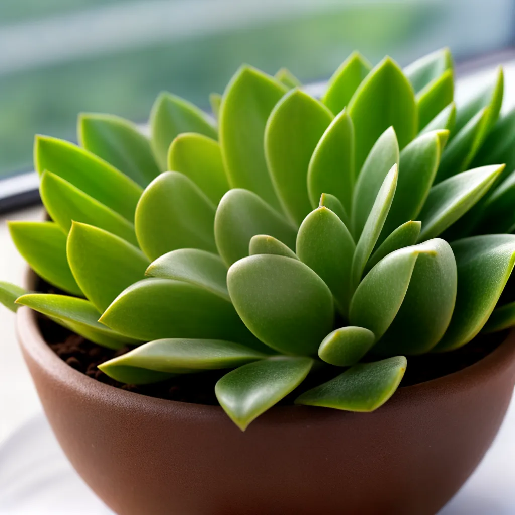 succulenta sol janela vitalidade