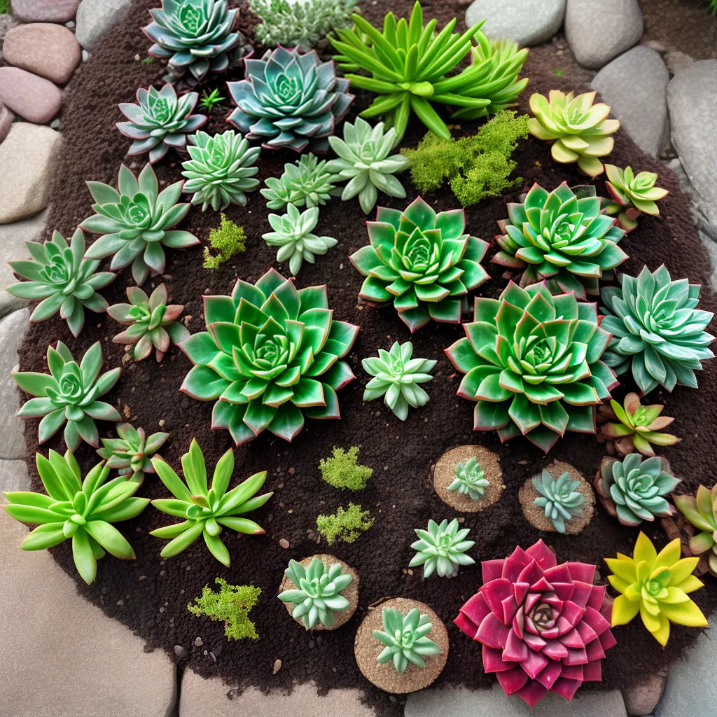 jardim suculentas vibrante bem estar
