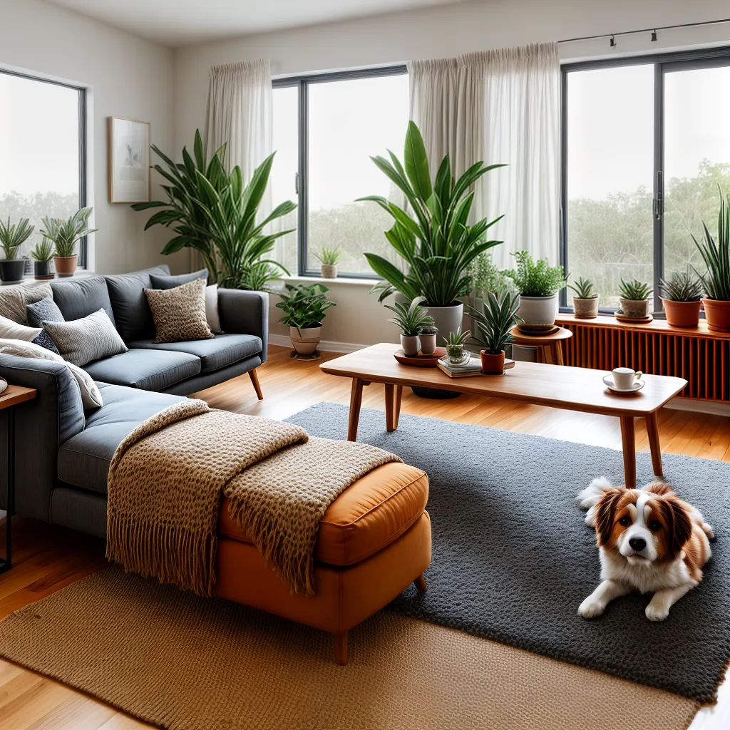 sala plantas suculentas cachorro