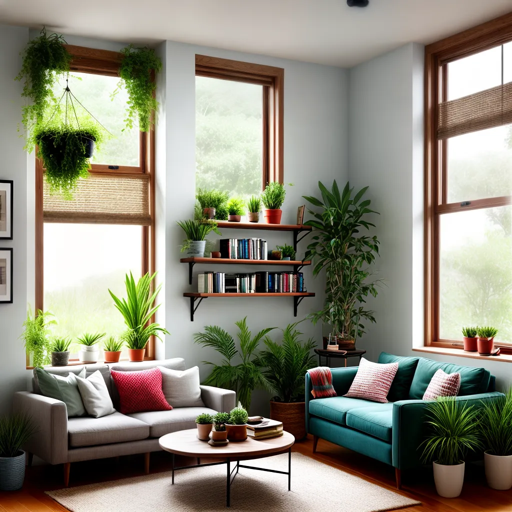 sala suculentas verde natural conforto