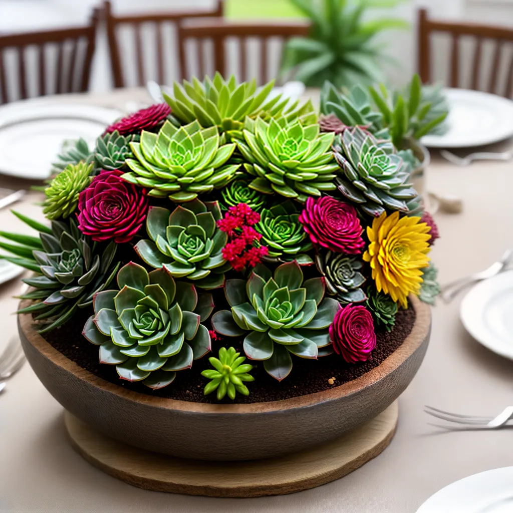 mesa decorada suculentas vibrantes mesa decorada suculentas vibrantes