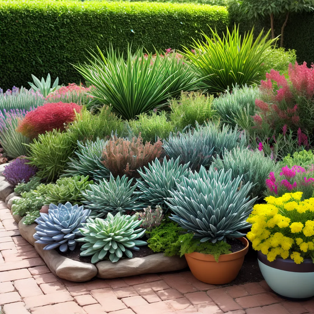 jardim suculentas vibrante terracota 1