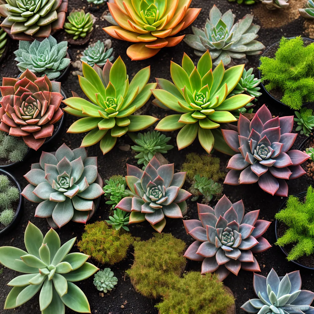 jardim suculentas variedade