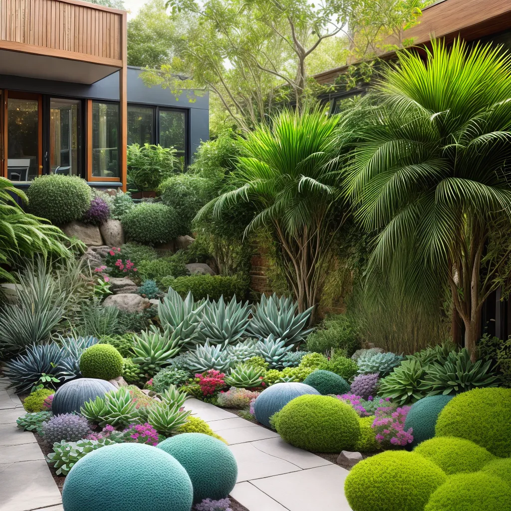 jardim interno suculentas coloridas