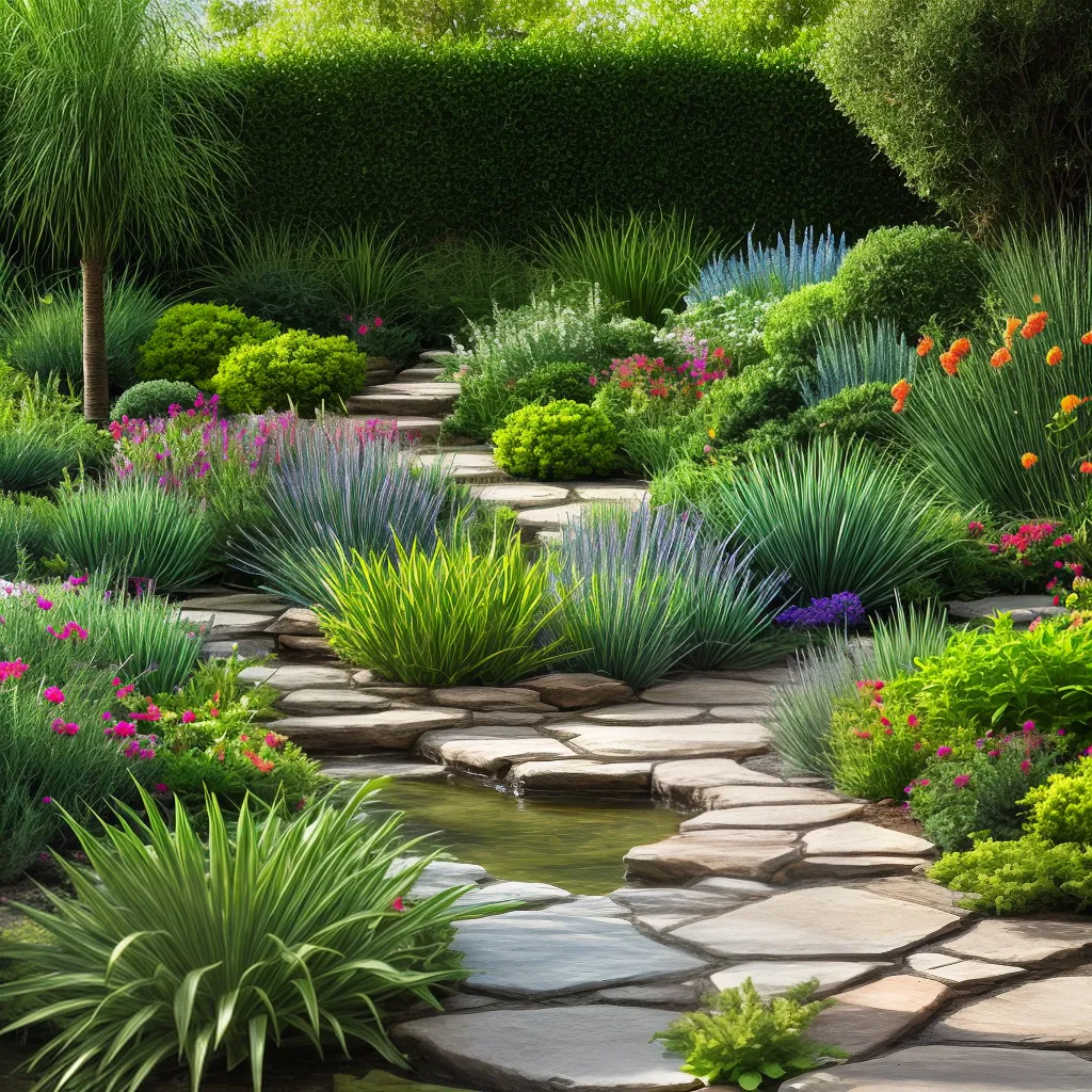 jardim resiliente suculentas flores arvores