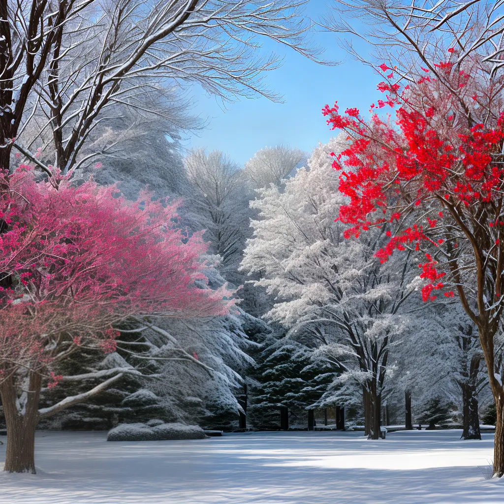 jardim inverno neve arvores plantas jardim inverno neve arvores plantas