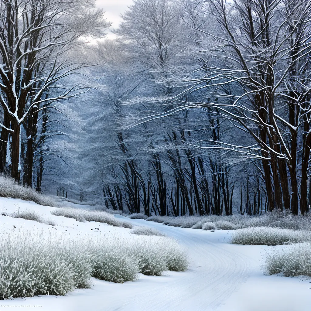 paisagem neve plantas inverno 1