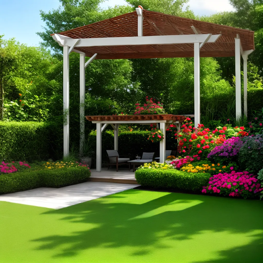 jardim colorido pergola versatilidade