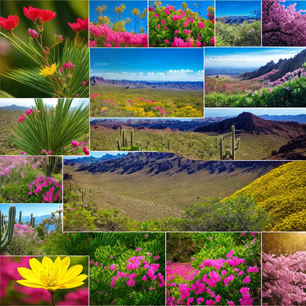 plantas mundo palmeira cerejeira cacto flores