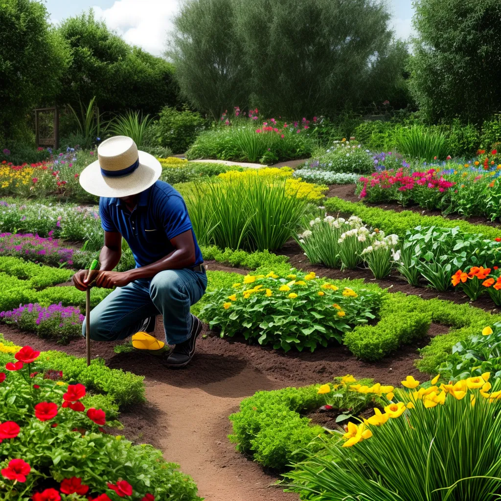jardineiro determinado maos terra jardim