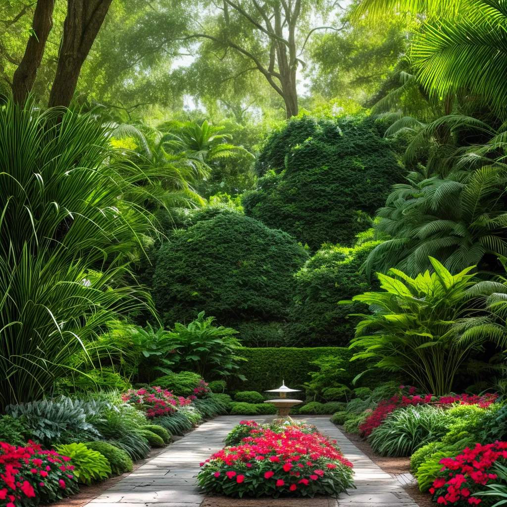 jardim sombra plantas fern hosta caladium