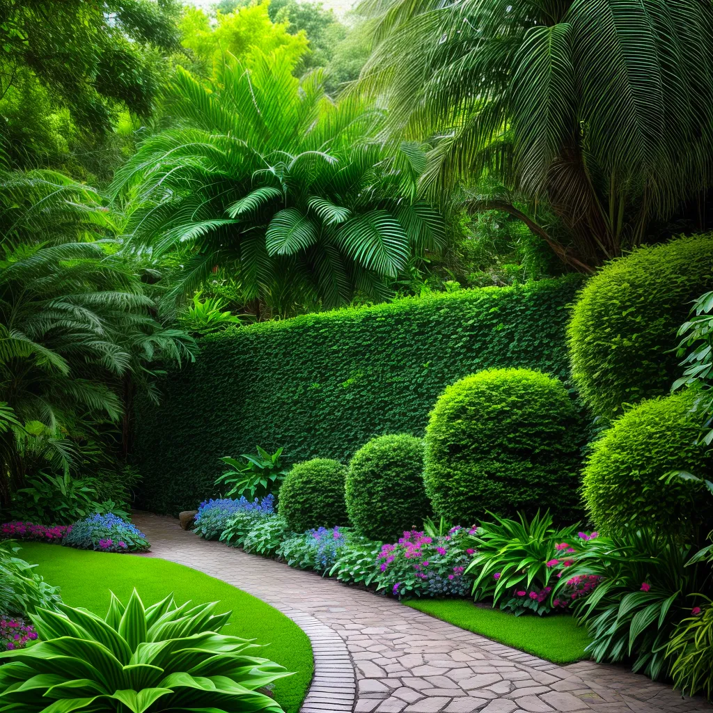 jardim verde sombra plantas folhagem