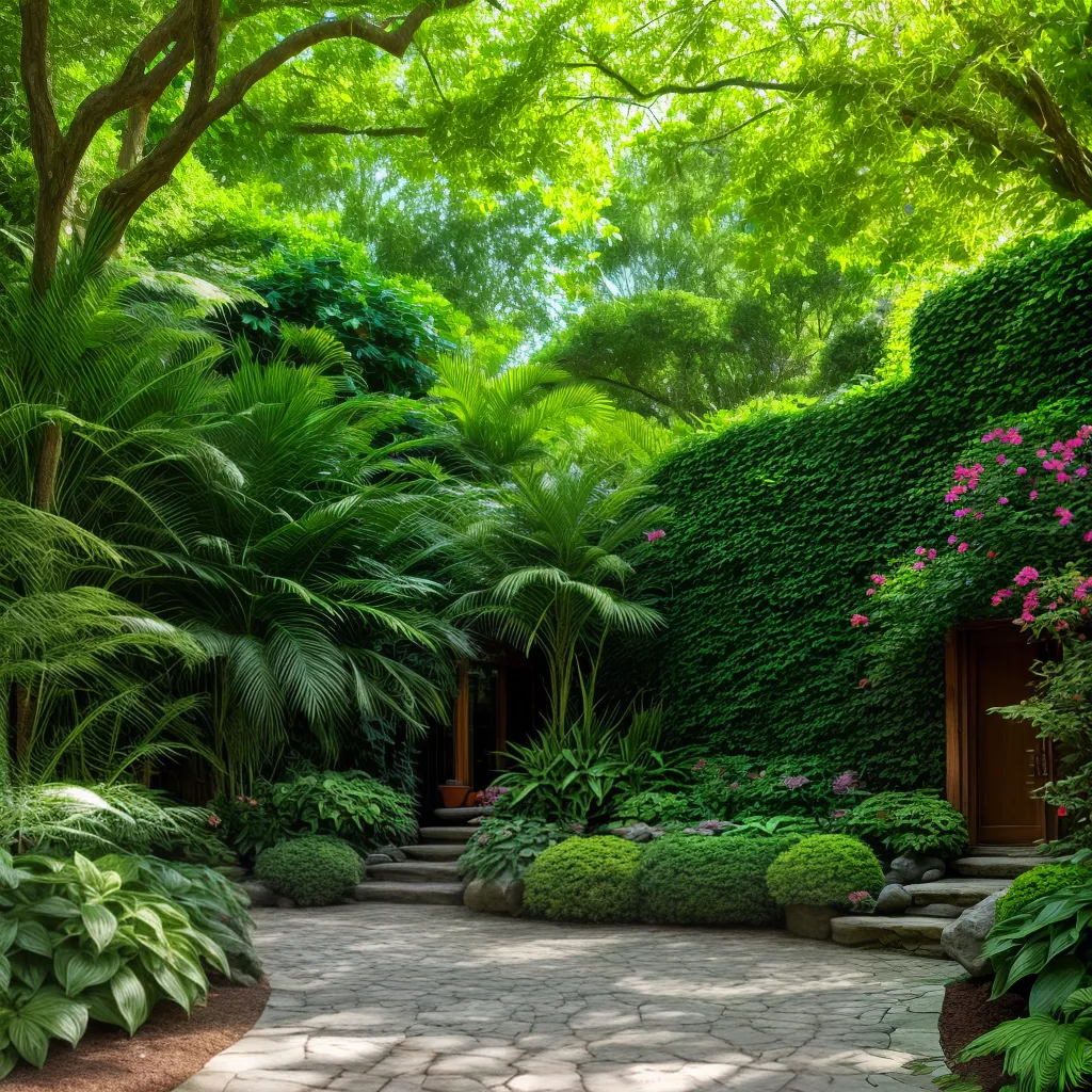 jardim sombra plantas fern hosta begonia