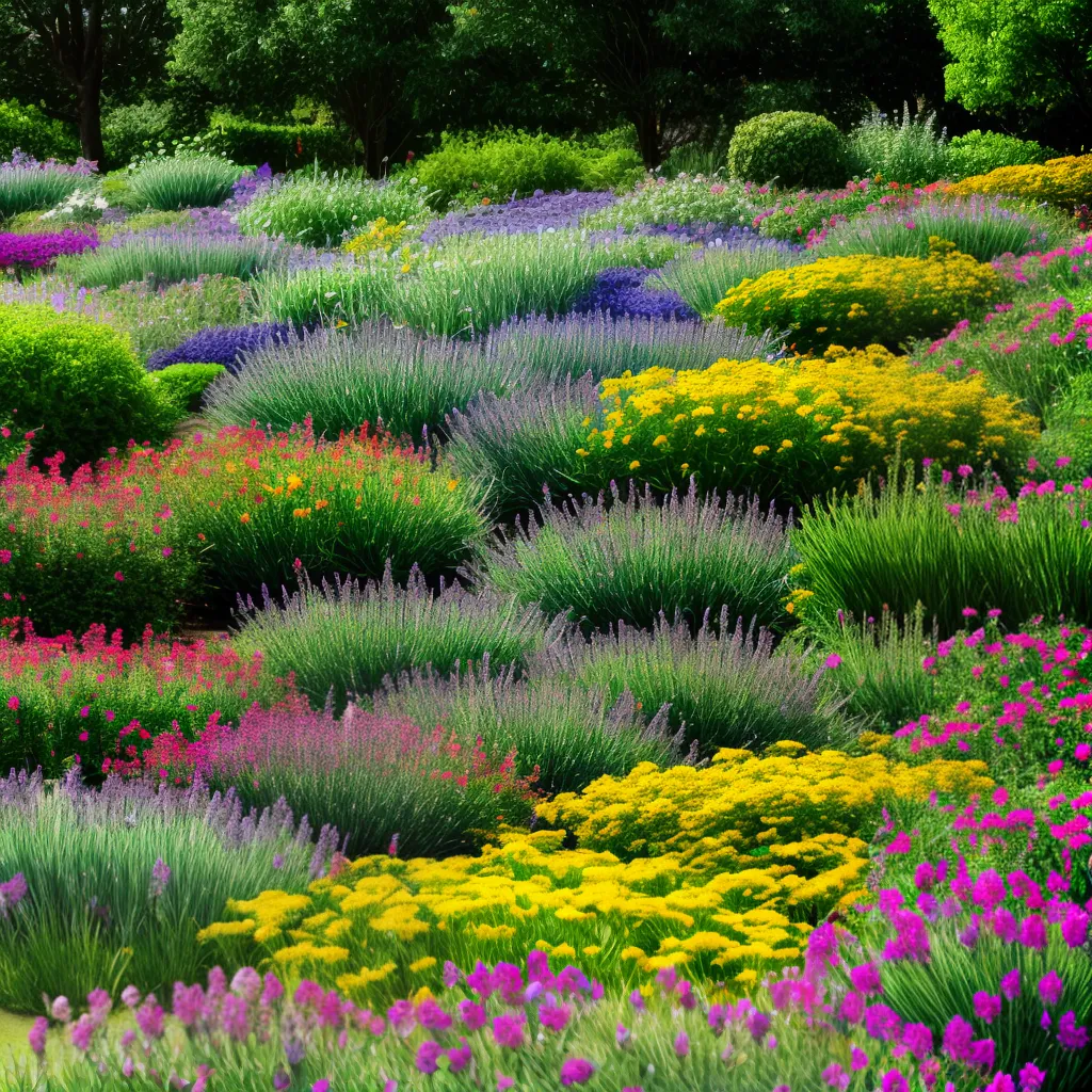 jardim aromatico diverso flores coloridas jardim aromatico diverso flores coloridas