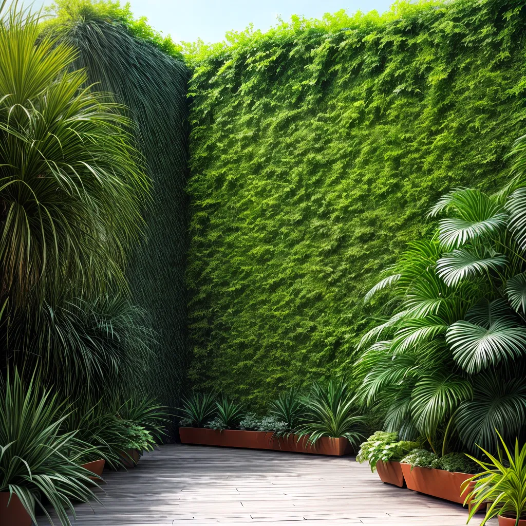 parede verde natural evento plantas